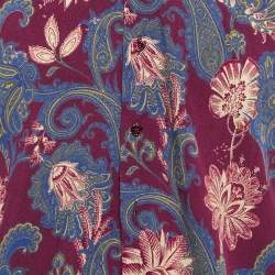 Etro Multicolor Printed Viscose Button Front Shirt L