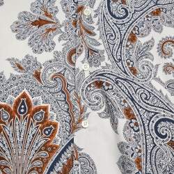 مملوكة مسبقًا Etro White/Blue Paisley Print Cotton Shirt XXL