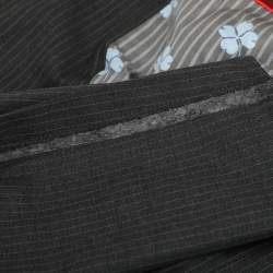 Etro Dark Grey Wool Single Breasted Blazer & Straight Leg Pant Set L