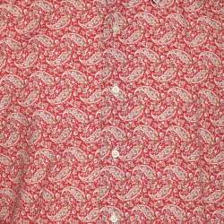 Etro Red Printed Cotton Long Sleeve Shirt M
