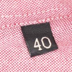 Etro Pink Cotton Long Sleeve Shirt M