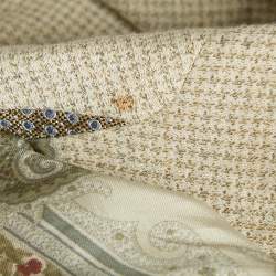 Pre Owned Etro Green Linen Blend New Jersey Blazer L