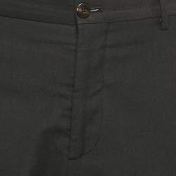 Pre Owned Etro Dark Grey Wool Blend Formal Trousers XXL