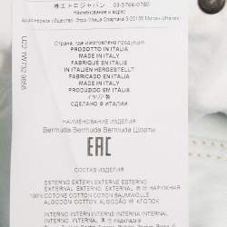 Pre Owned Etro Blue Paisley Print Demin Bermuda Shorts S Waist 33"