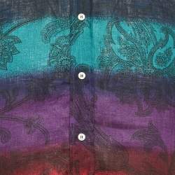 مملوكة مسبقًا Etro Multicolor Paisley Print Linen Shirt S