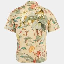 Pre Owned قميص إيترو قطن مطبوع بيج الحجم متوسط