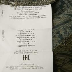 مملوكة مسبقًا تي شيرت بولو مطبوع بنقشة بيزلي أخضر إيترو بيكيه مقاس متوسط