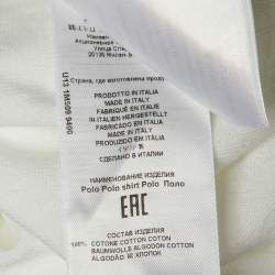 Pre Owned Etro White Cotton Knit Polo T-Shirt S