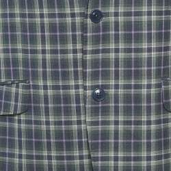 Pre Owned سترة إيترو سوبرليجيرا صوف مربعات زرقاء/خضراء مقاس ضخم جداً (اكس اكس لارج)