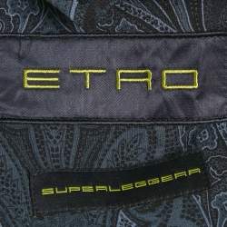 Pre Owned سترة إيترو سوبرليجيرا صوف مربعات زرقاء/خضراء مقاس ضخم جداً (اكس اكس لارج)