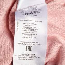 Pre Owned Etro Pink Cotton Knit Polo T-Shirt S