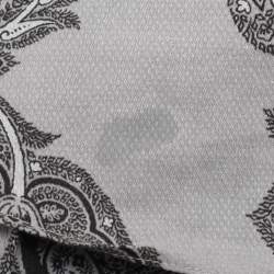 Pre Owned قميص ايــترو طباعة بيزلي رمادي قطن بأكمام طويلة مقاس وسط - ميديم