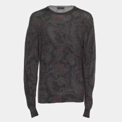 مملوكة مسبقًا Etro Purple Paisley Print Wool Blend Sweatshirt M