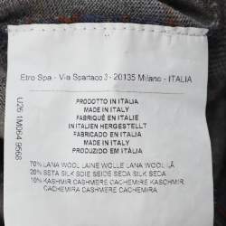 Pre Owned بلوفر إيترو مزيج صوف بنقشة بيزلي بنفسجي مقاس متوسط