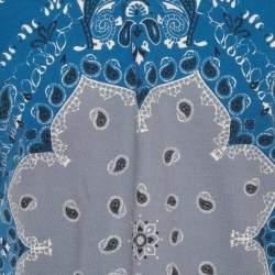 مملوكة مسبقًا تي شيرت بولو إيترو طباعة بيزلي أزرق مقاس متوسط - ميديم