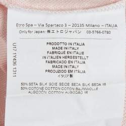 Pre Owned تي شيرت بولو إيترو بيك قطن وردي مقاس كبير