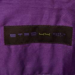 Pre Owned Etro Purple Striped Cotton Pin Tucked Luca Shirt XXL