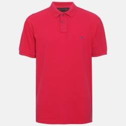 Pre Owned Etro Hot Pink Cotton Pique Polo T-Shirt XL