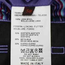 Pre Owned Etro Dark Grey Pin Stripe Wool Suit Sets 4XL