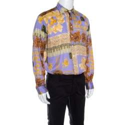 Pre Owned Etro Multicolor Pasta Print Long Sleeve Button Front Cotton Shirt XL