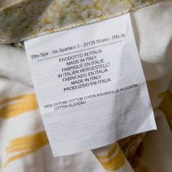 مملوكة مسبقًا قميص ايترو بأزرار على الوجه وأكمام طويلة قطن بنقوش معكرونة متعدد الألوان XXL