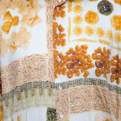 مملوكة مسبقًا قميص ايترو بأزرار على الوجه وأكمام طويلة قطن بنقوش معكرونة متعدد الألوان XXL