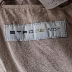 Pre Owned Etro Cream Paisley Printed Cotton Regular Fit Blazer M