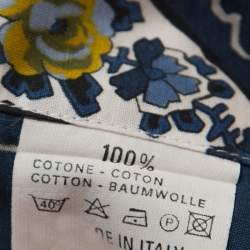 Pre Owned Etro Blue Cotton Paisley Printed Long Sleeve Button Front Shirt M