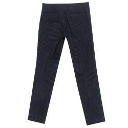 Pre Owned Etro Black Pin Striped Cotton Tailored Tousers S