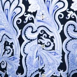 Pre Owned قميص إيترو أزرار أمامية قطن طباعة بيزلي بنفسجي L