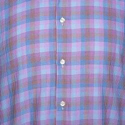 Pre Owned Etro Multicolor Houndstooth Pattern Cotton Long Sleeve Shirt L