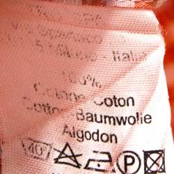 مملوكة مسبقًا Etro Orange Gingham Check Cotton Long Sleeve Shirt M