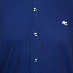 Pre Owned Etro Navy Blue Cotton Long Sleeve Button Down Shirt L