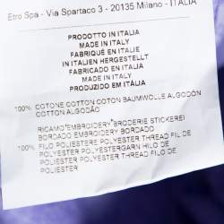 Pre Owned Etro Lilac Paisley Jacquard Cotton Pintucked Long Sleeve Shirt S