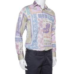 Etro Multicolor Paisley Printed Cotton Button Front Shirt L