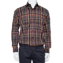Etro Multicolor Cotton Button Front Shirt S