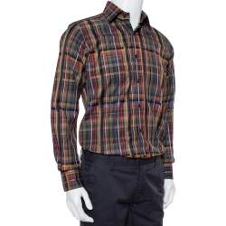 Etro Multicolor Cotton Button Front Shirt S