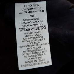 Etro Burgundy Printed Cotton Button Front Shirt M 
