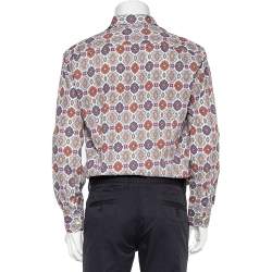 مملوكة مسبقًا قميص ايترو أزرار أمامية قطن مطبوع متعدد الألوان مقاس كبير جداً (اكس لارج)