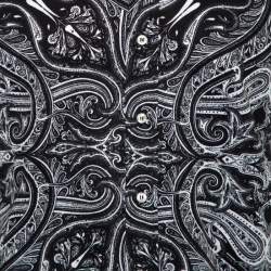 Pre Owned Etro Monochrome Paisley Printed Cotton Button Front Shirt S