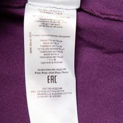 مملوكة مسبقًا تي شيرت بولو إيترو قطن بيكيه بنفسجي مقاس كبير جدًا - إكس لارج