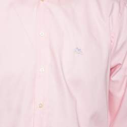Pre Owned Etro Light Pink Cotton Button Down Shirt M