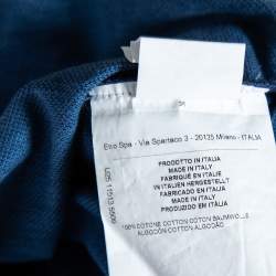 Pre Owned تي شيرت بولو إيترو قطن أزرق كحلي مطبوع باروك مقاس كبير جداً (اكس لارج)