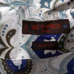 Pre Owned Etro Multicolored Paisley Print Cotton Button Front Shirt M