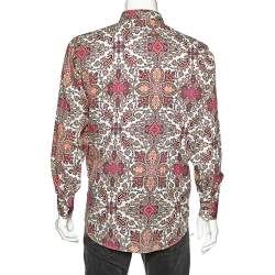 Pre Owned Etro Multicolor Paisley Printed Cotton Button Front Shirt 3XL 