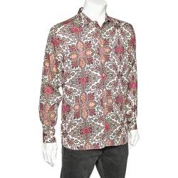 Pre Owned Etro Multicolor Paisley Printed Cotton Button Front Shirt 3XL 