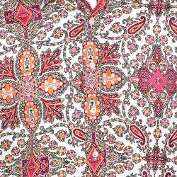 Pre Owned Etro Multicolor Paisley Printed Cotton Button Front Shirt 3XL 