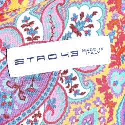 Pre Owned Etro Multicolor Paisley Printed Cotton Button Front Shirt XXL
