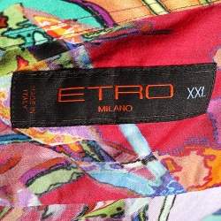 Pre Owned Etro Multicolor Cotton Button Front Shirt XXL