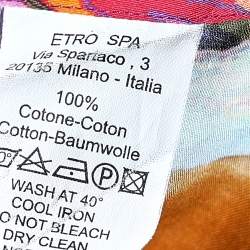 Pre Owned Etro Multicolor Cotton Button Front Shirt XXL